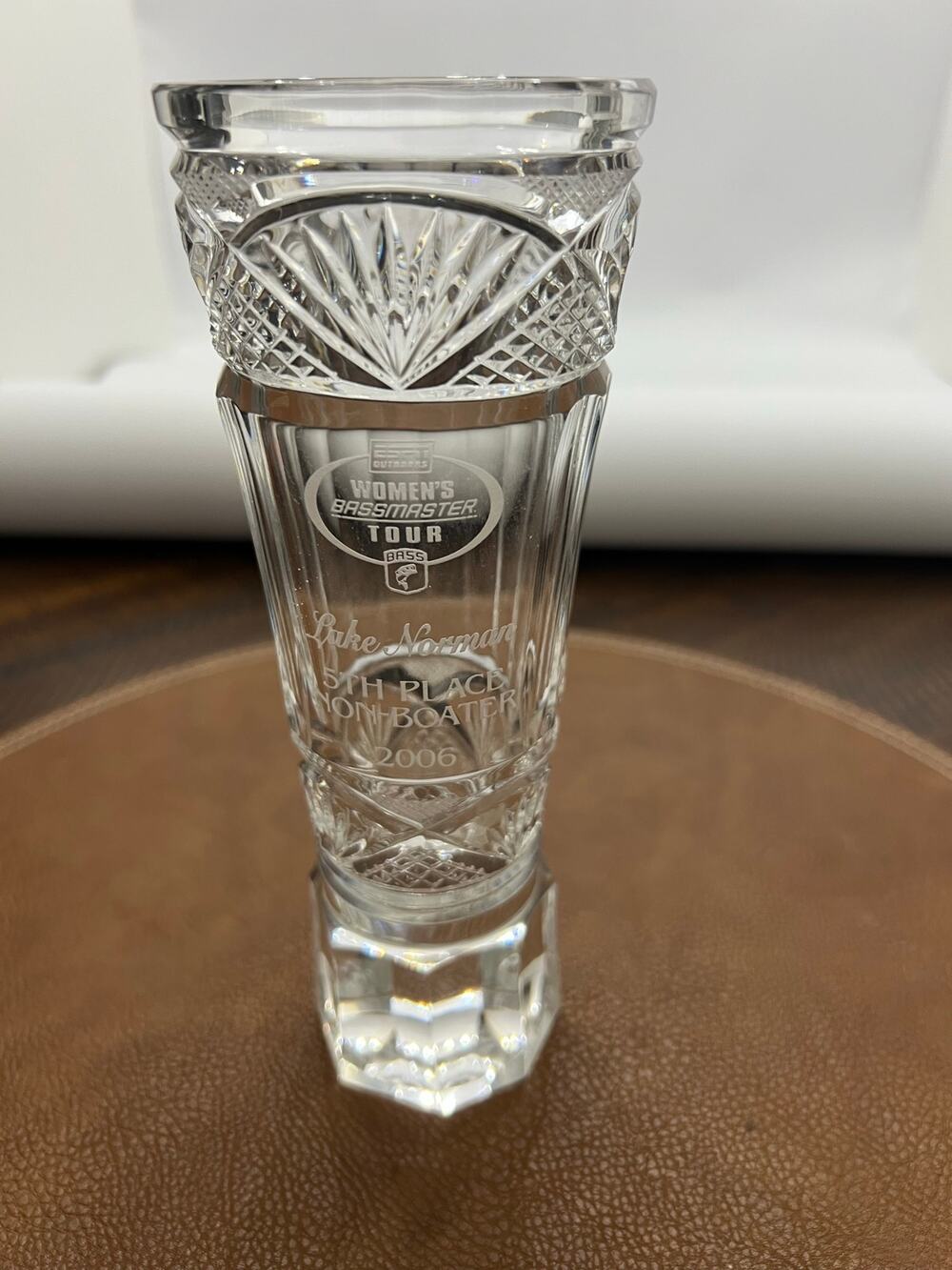 2006 Women’s Bassmaster Tour Luke Norman Crystal Trophy Award Medal